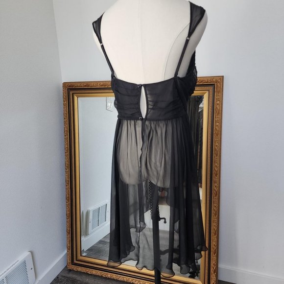 Victoria's Secret black slip dress 🎼 . ˚ - Picture 2 of 6